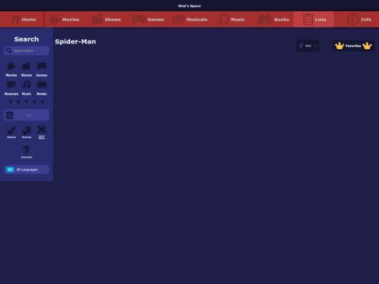 lists/spiderman screenshot