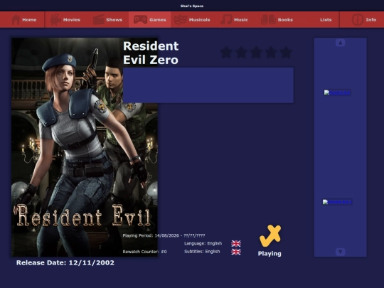 the_list/games/resident_evil_zero_2002 screenshot