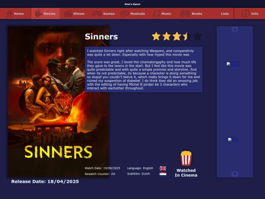 the_list/movies/sinners_2025 screenshot