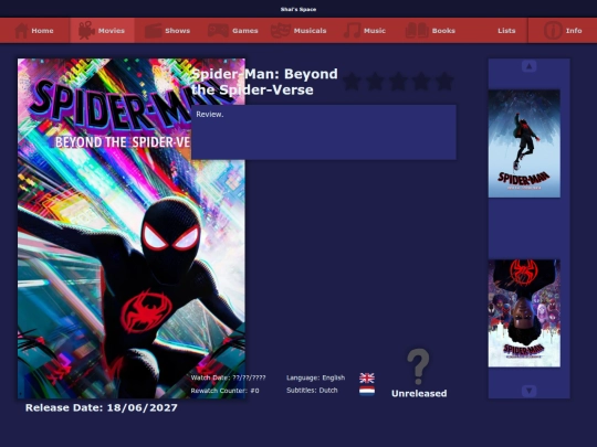 the_list/movies/spiderman_beyond_the_spiderverse_2027 screenshot