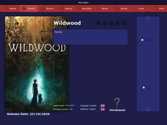 the_list/movies/wildwood_2026 screenshot