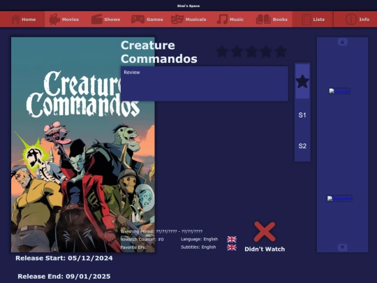 the_list/shows/creature_commandos_2024 screenshot