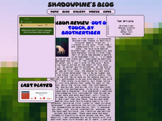 blog screenshot