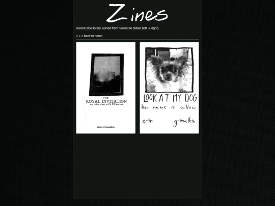 zines screenshot