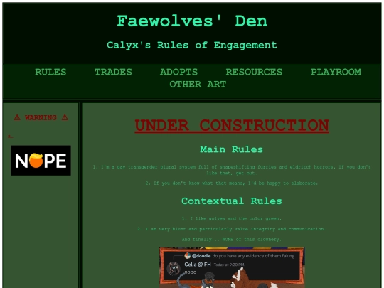 rules screenshot