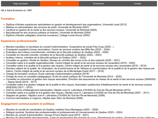 bio screenshot