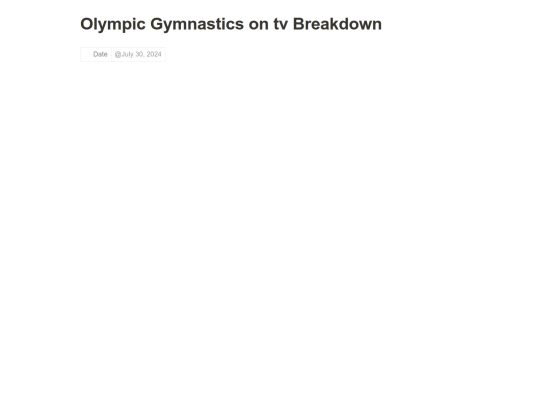 Olympic Gymnastics on tv Breakdown 72d2611296984730b5aa3682b6d72145 screenshot
