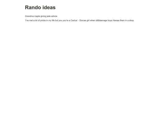 Rando ideas 6deee1c27d2f4e9a9080f4b151f8a7be screenshot