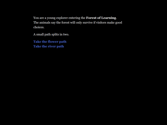MART 210 Twine screenshot