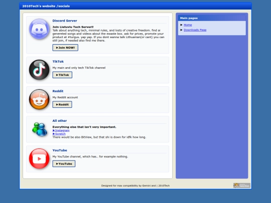 socials screenshot