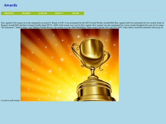 Awards screenshot