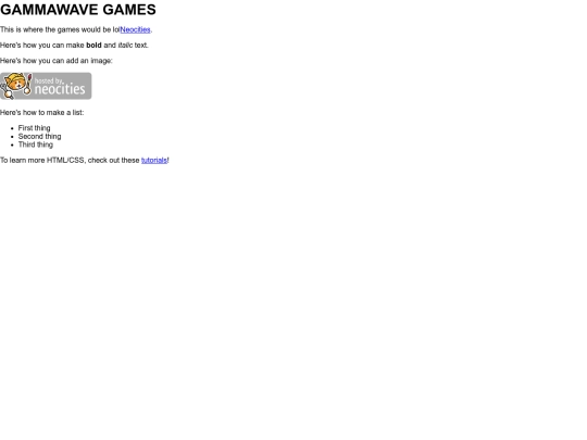 Games screenshot