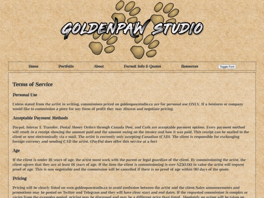terms-of-service screenshot