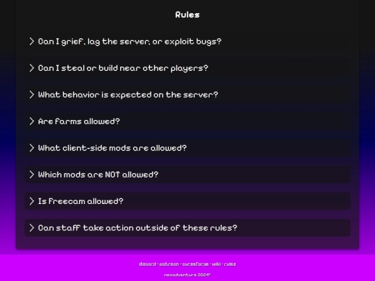 rules screenshot