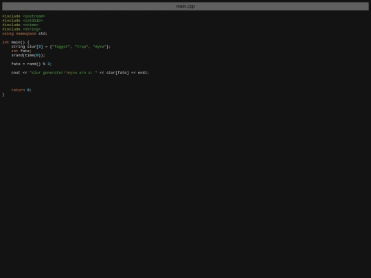 main.cpp screenshot