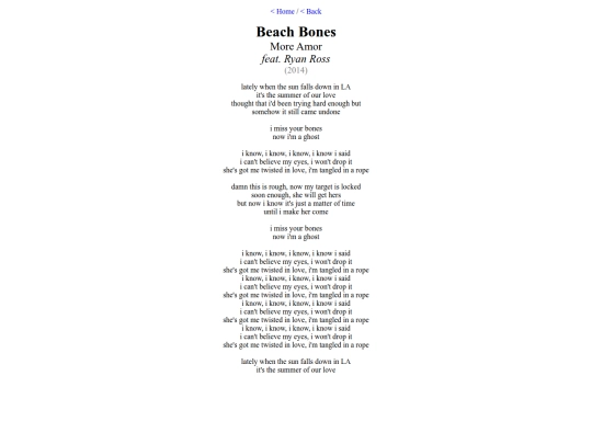 songs/beachbones screenshot