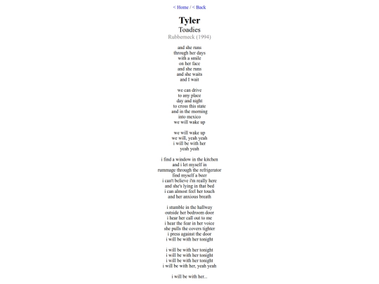 songs/tyler screenshot