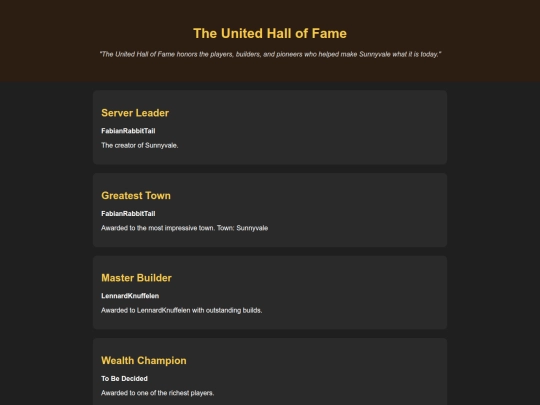 halloffame screenshot