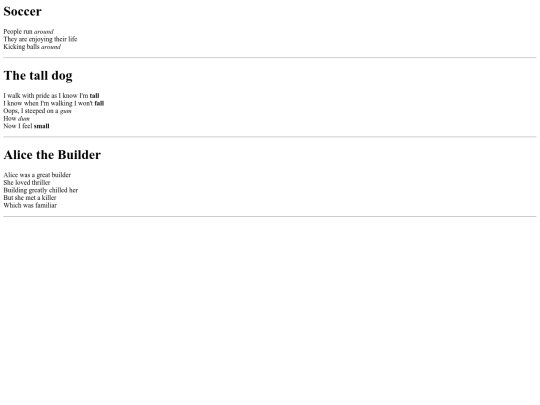 Poem screenshot
