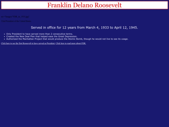 presidentprofileminiproject screenshot