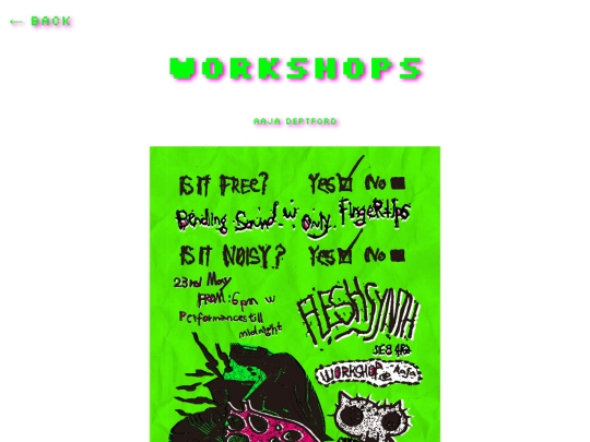 Workshops screenshot
