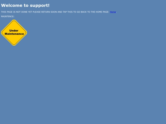 support screenshot