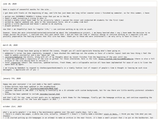 iframes/updatelog screenshot
