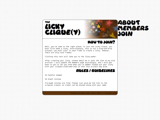 projects/lickyclique/join screenshot
