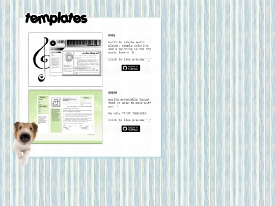 projects/templates screenshot