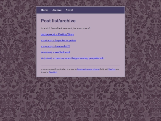 posts-list screenshot