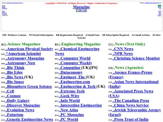 Magazine screenshot