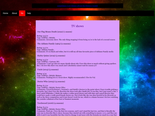 navbarpages/recs screenshot
