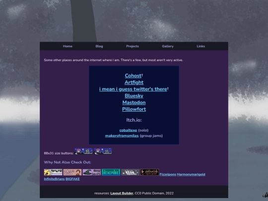 links screenshot