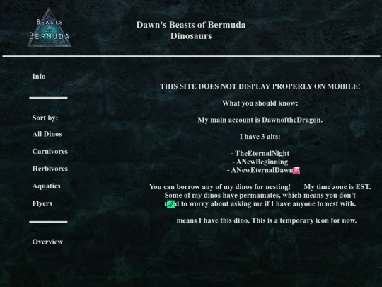 info screenshot