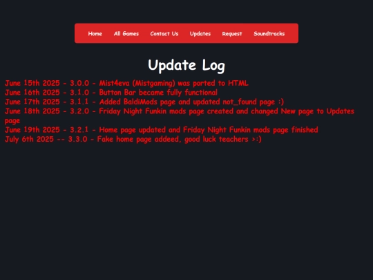 updates screenshot