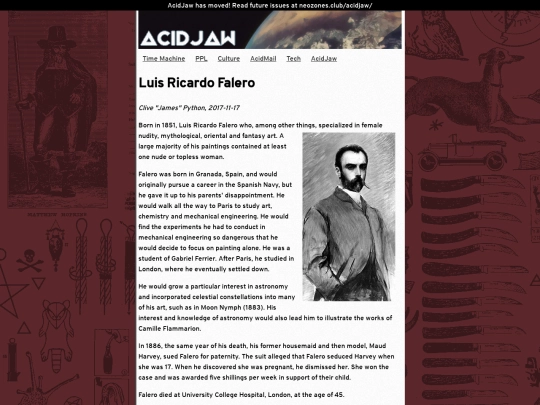 acidjaw/culture/luis-ricardo-falero screenshot