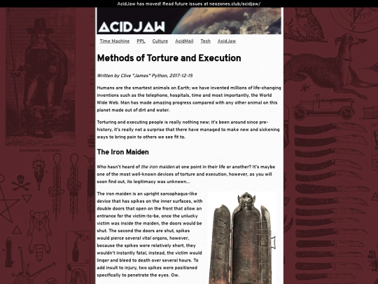 acidjaw/time/methods-of-torture-and-execution screenshot