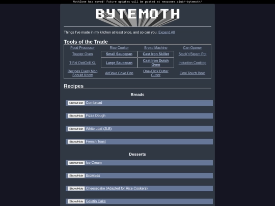 bytemoth/cook screenshot