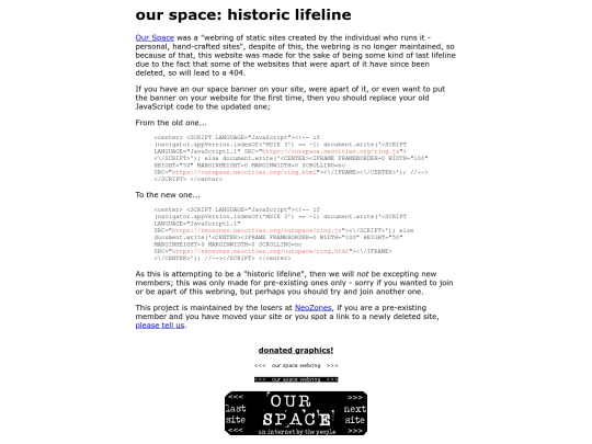 ourspace screenshot