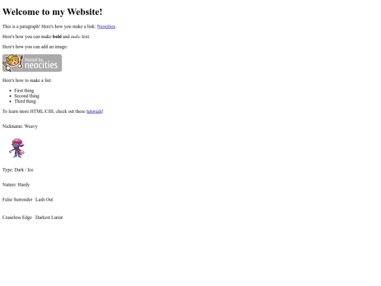 Testpage screenshot