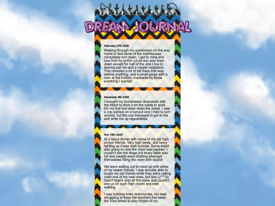 2/dreams/journal screenshot