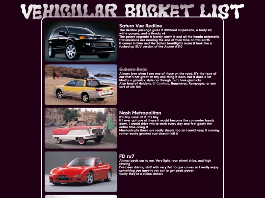 2/interest/car/bucketlist screenshot