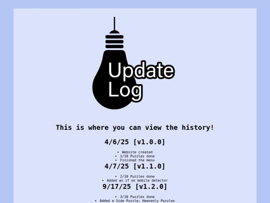 UpdateLog screenshot