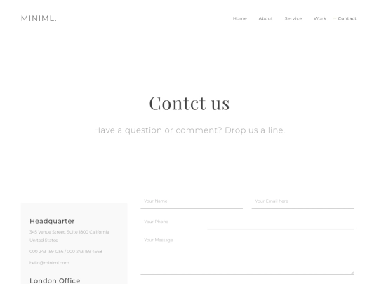 minimalista/contact screenshot