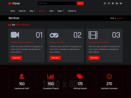 services screenshot