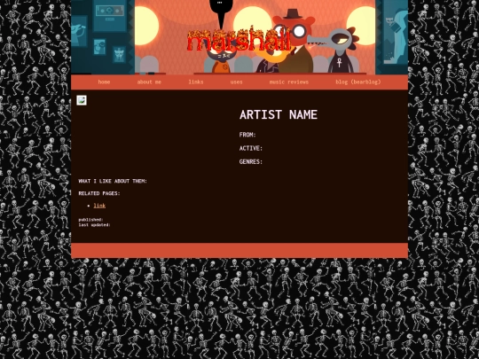 artist-template screenshot