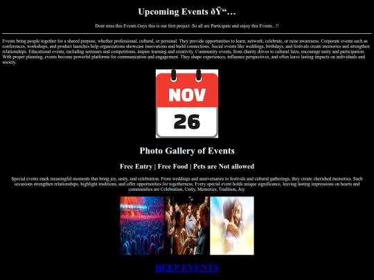 Events/project screenshot
