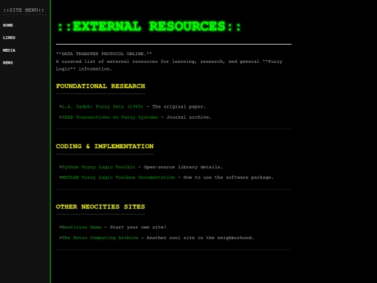 links screenshot