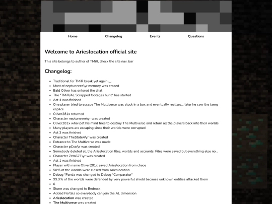 changelog screenshot