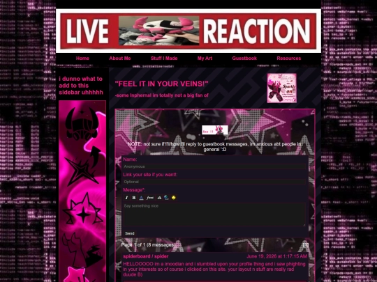 guestbook screenshot